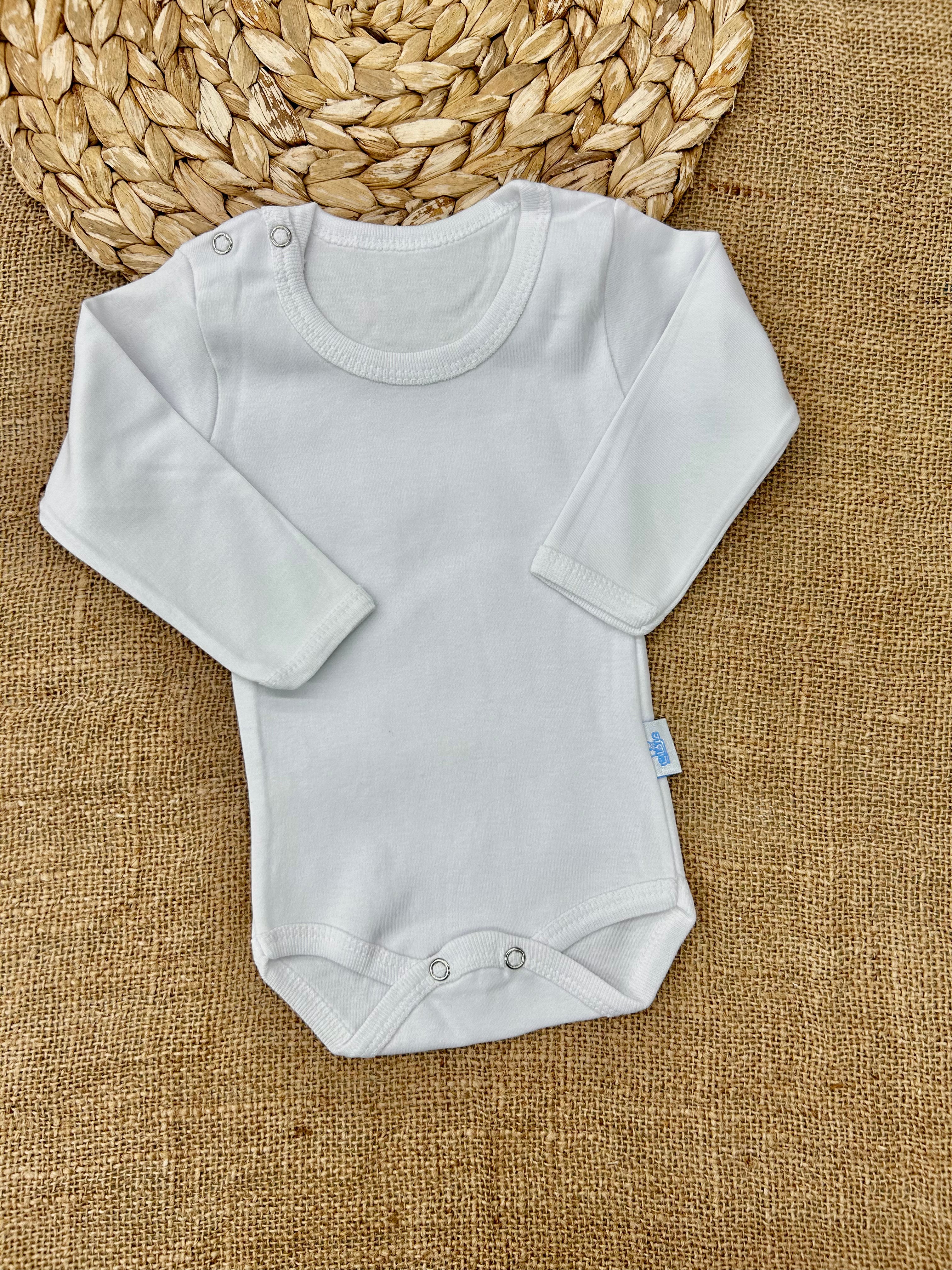 تبان كم ابيض قطن. ١٠٠٪ مع كبسات عند الرقبة