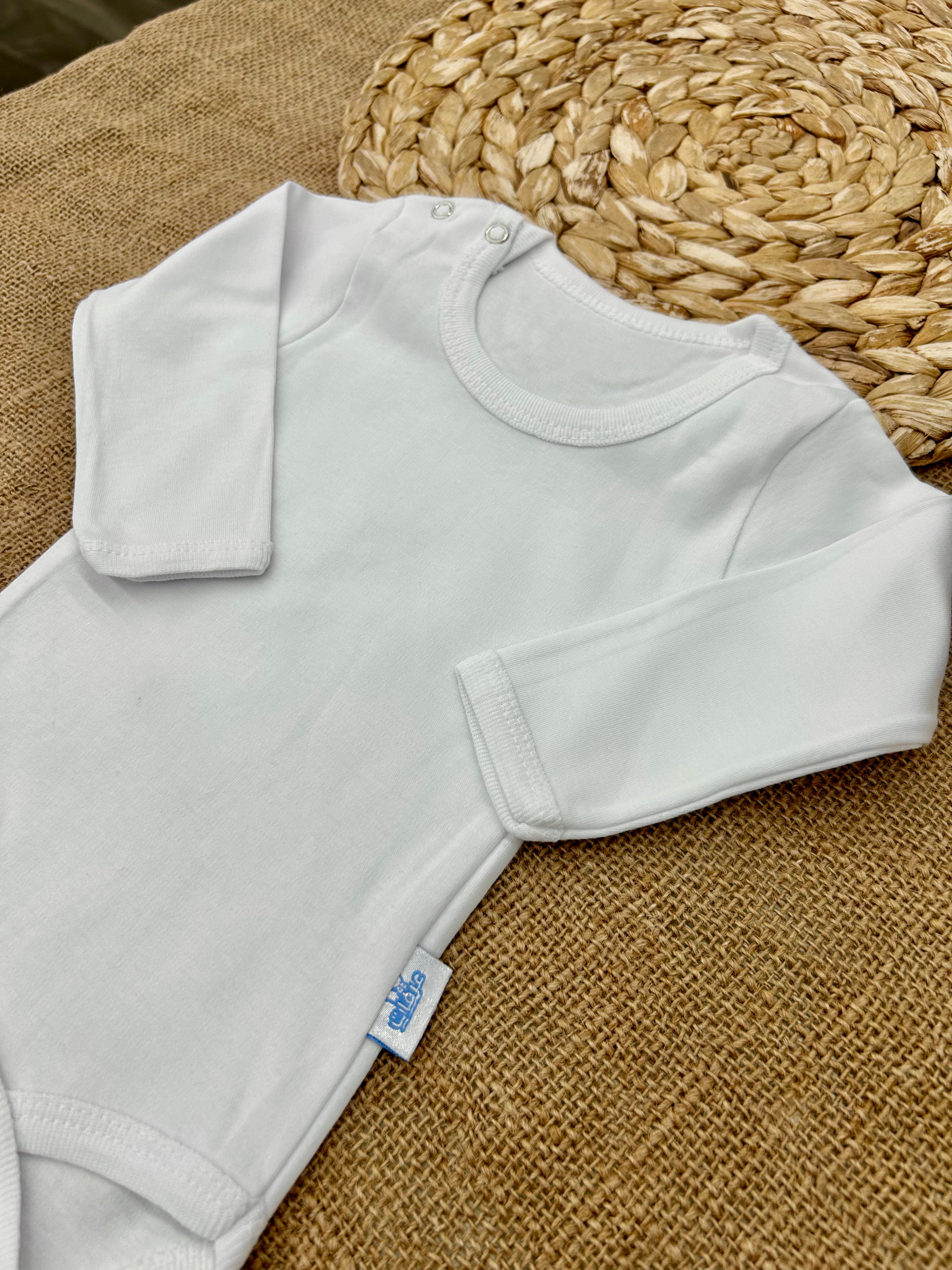 تبان كم ابيض قطن. ١٠٠٪ مع كبسات عند الرقبة