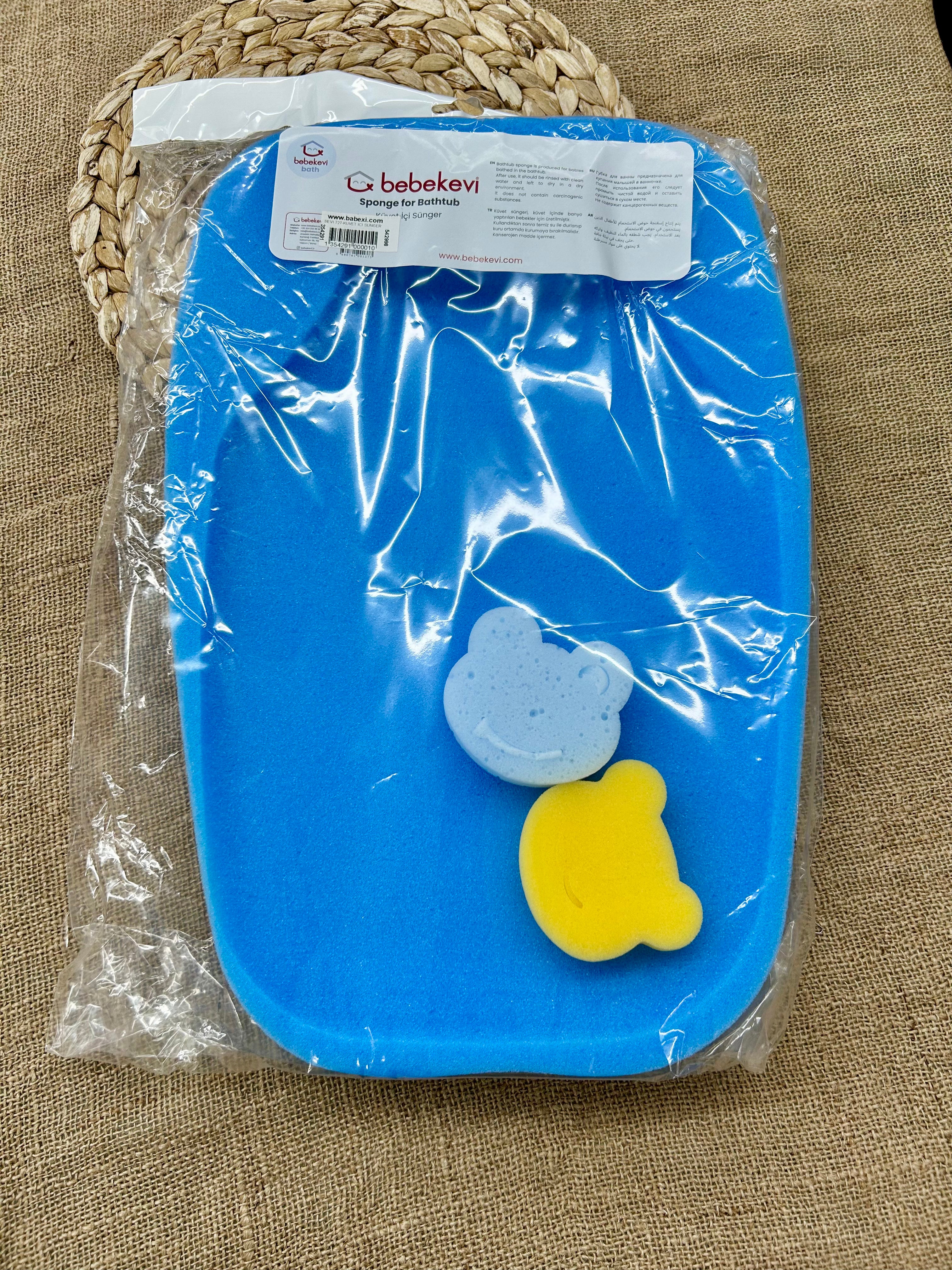 اسفنجة حمام مع ليفتين ماركة bebekevi