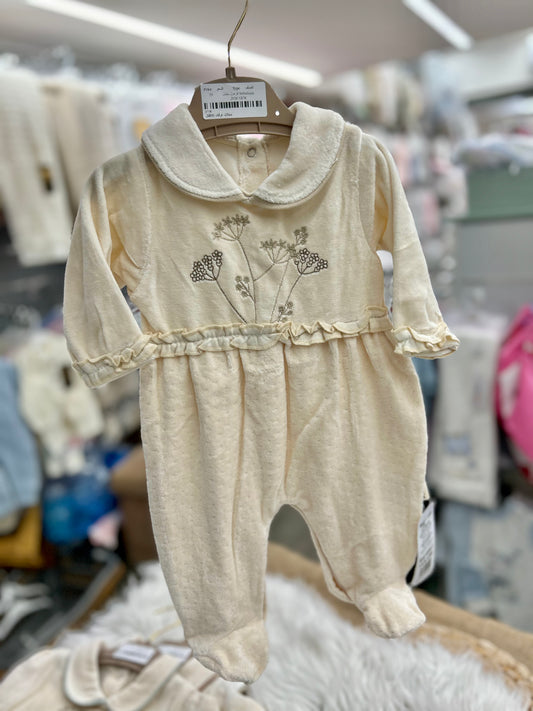 أفرهول مخمل مع قبة ورسمة ورود