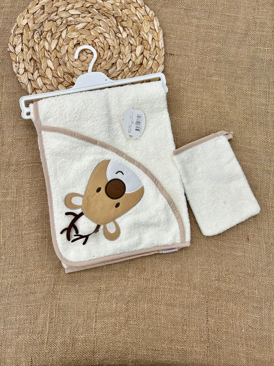 منشفة بيبي بشكير ناعم مع ليفة ماركة bebekevi