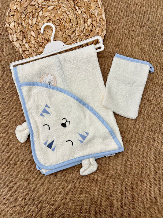 منشفة بيبي بشكير ناعم مع ليفة ماركة bebekevi