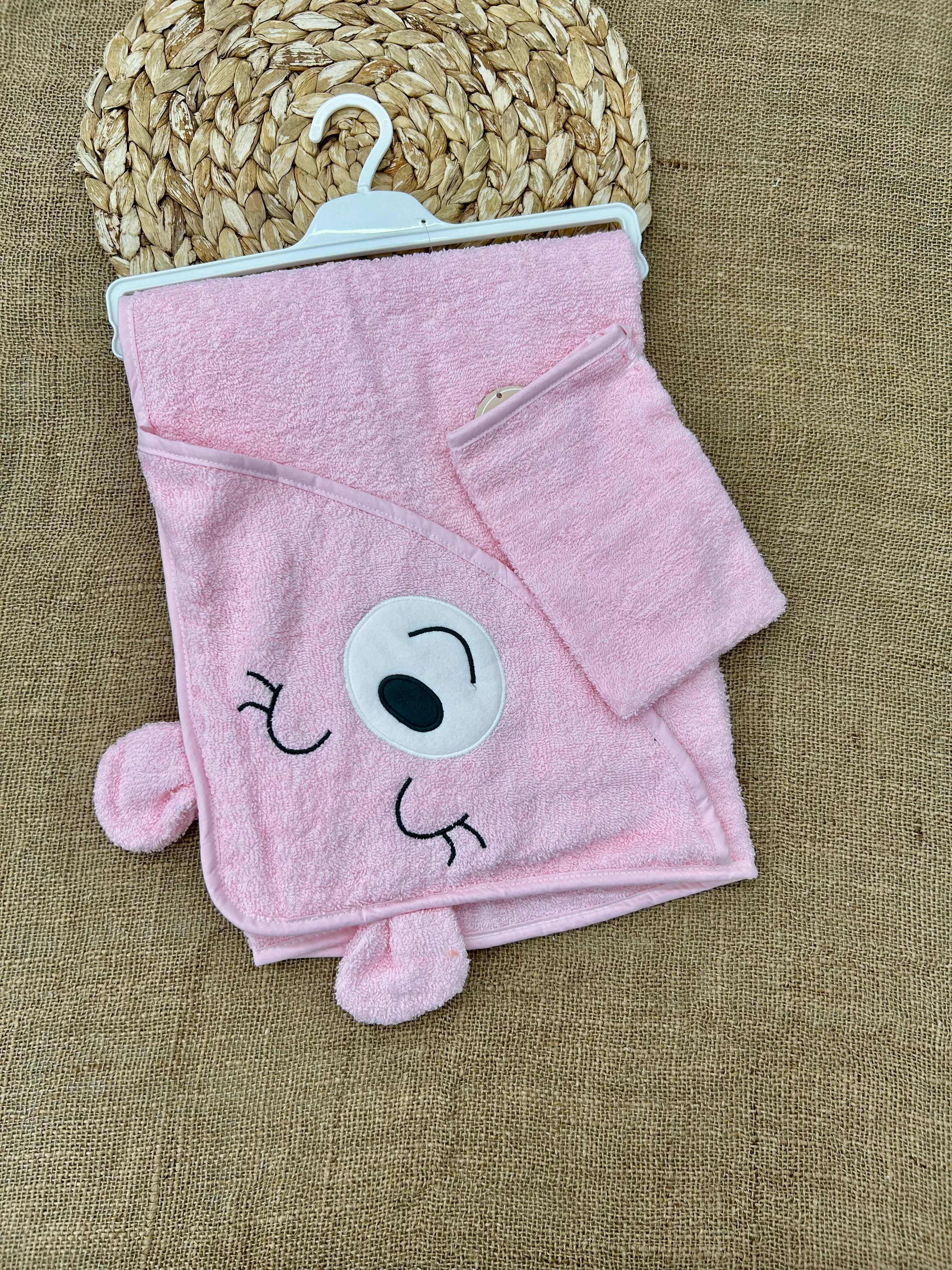 منشفة بيبي بشكير ناعم مع ليفة ماركة bebekevi