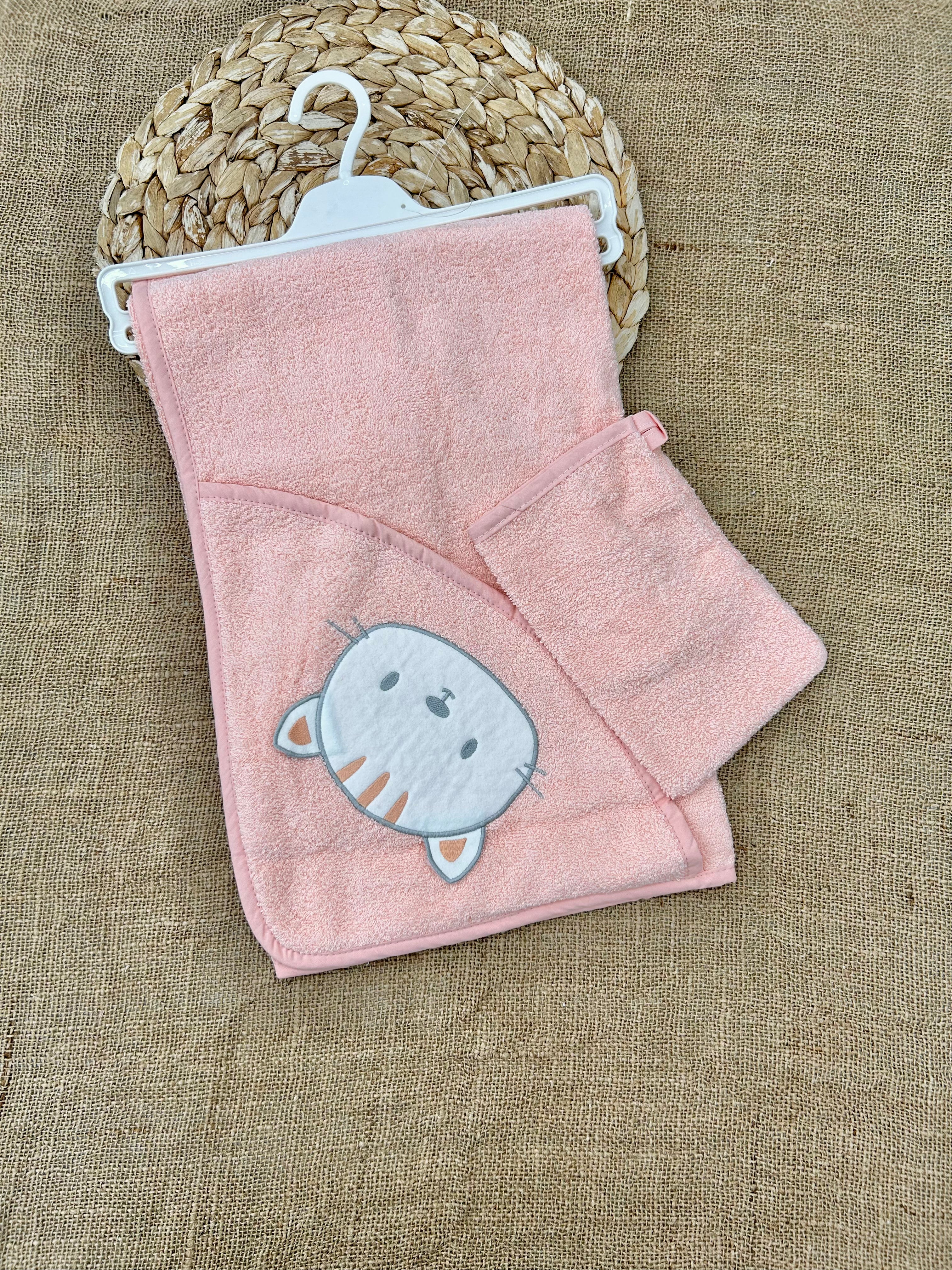 منشفة بيبي بشكير ناعم مع ليفة ماركة bebekevi