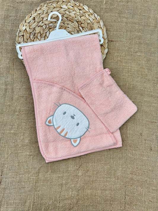 منشفة بيبي بشكير ناعم مع ليفة ماركة bebekevi